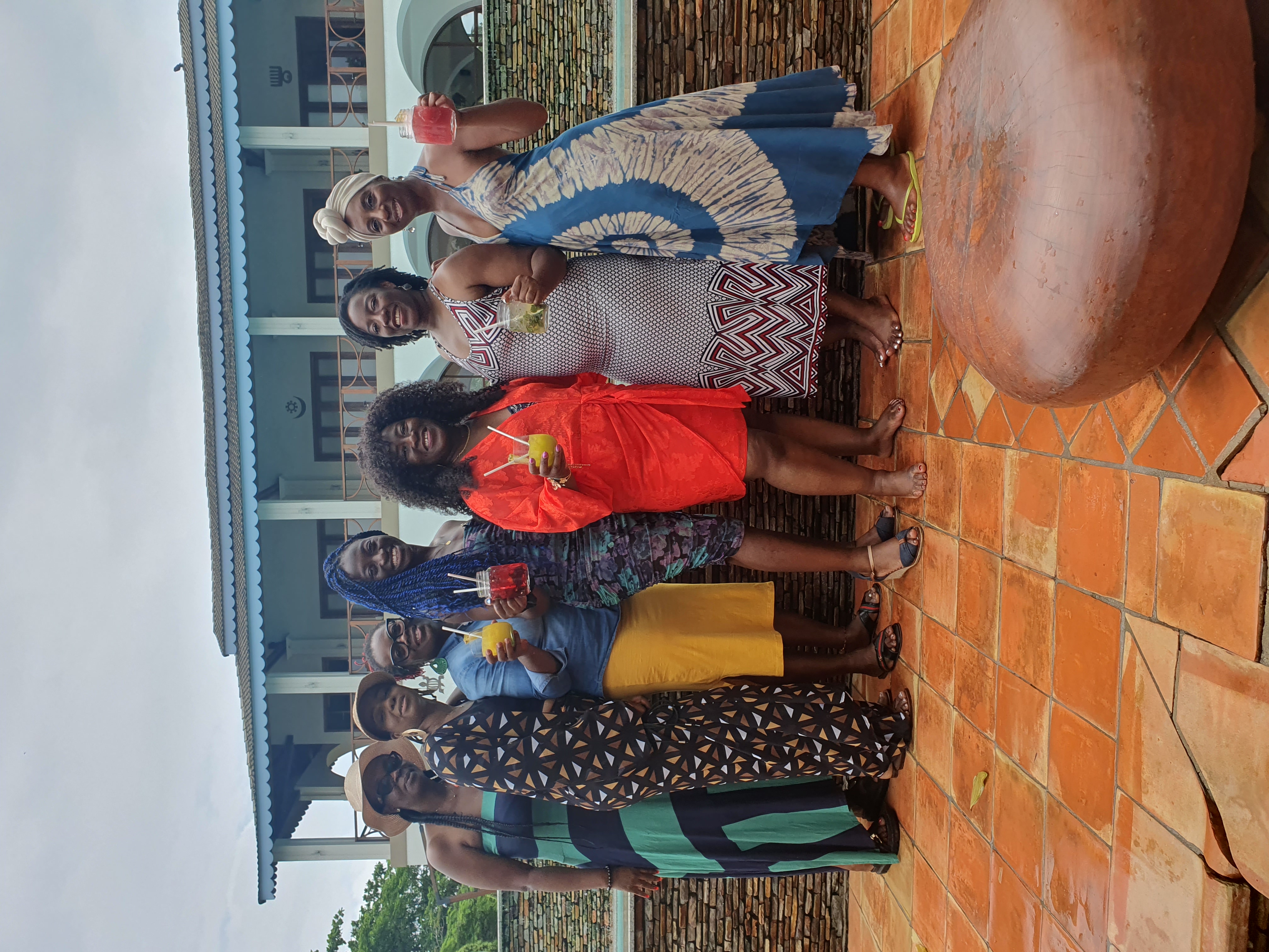 Fulvie Boa avec ses clients